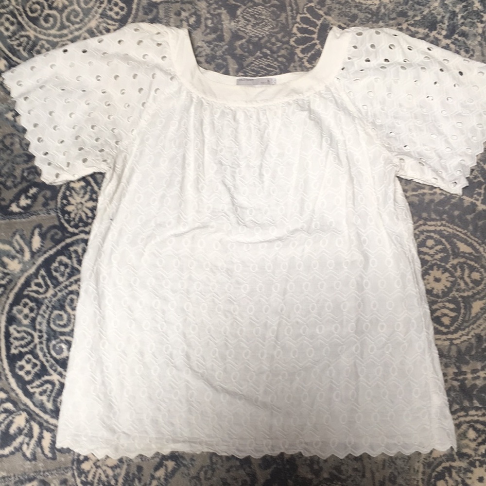 Old Navy White eyelet shirt XL